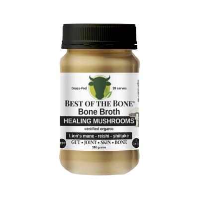 Best of the Bone Bone Broth Beef Concentrate Healing Mushrooms Organic Lion's Mane Reishi Shiitake 390g